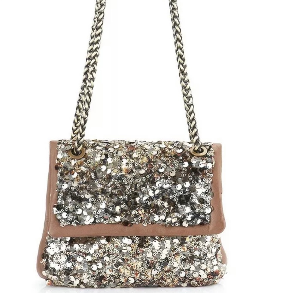 Elie Tahari Cynthia Gold Shoulder Bag